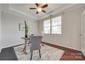 Office space featuring hardwood floors, natural light, and a ceiling fan at 1507 Arcadia Bluff Dr, York, SC 29745