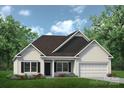 Inviting single-Gathering home with a two-car garage, manicured lawn, and a charming front entrance framed by columns at 6209 Busch Way, Midland, NC 28107