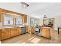 Bright, updated kitchen with stainless steel appliances and abundant cabinet storage at 1104 Venus St, Kannapolis, NC 28083
