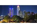 A stunning skyline view featuring illuminated buildings against the night sky, emphasizing the location and urban setting at 301 W 10Th W St, Charlotte, NC 28202