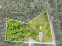 Aerial view showcasing the property lines and surrounding lush greenery and a single-Gathering home at 115 Patterson Rd, Kings Mountain, NC 28086