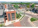An aerial view of a red brick condominium near the New Bern Station at 130 Rail Crossing Ln # 101, Charlotte, NC 28209