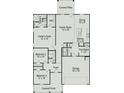 Detailed floor plan showcasing the layout of the owner's suite, bedrooms, kitchen, and garage at 1234 Arnold Way, Mount Pleasant, NC 28025