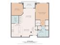 Floorplan featuring a living room, primary bedroom, bedroom, kitchen, dining area, balcony and bath at 718 W Trade St # 704, Charlotte, NC 28202
