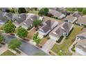 Aerial view showcases the neighborhood with well-maintained lawns and tree-lined streets at 16291 Raven Crest Dr, Indian Land, SC 29707