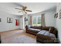 Living room with a view to the front door and front yard at 2784 Leadoff Rd, Lancaster, SC 29720
