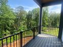 Balcony view of green trees in new townhome at 408 Nathaniel Way # Brx0053, Charlotte, NC 28213