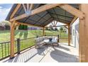 Relaxing outdoor space with stylish patio furniture and covered gazebo overlooking the lawn at 3267 Lock Erne Ave, Kannapolis, NC 28081