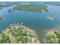 Breathtaking aerial view of Lake Norman, the condo community, and a nearby marina at 803 Lake Club Dr, Rock Hill, SC 29732