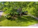 Aesthetic aerial view showcasing the property's lush greenery, landscaping, and serene surroundings at 9640 Heartwood Ln, Mint Hill, NC 28227