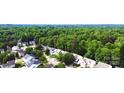 Neighborhood aerial showcases tree lined streets, well manicured lawns, and houses with ample space at 3032 Mallard Forest Dr, Charlotte, NC 28269