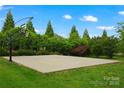 Outdoor basketball court in a lush backyard setting, perfect for recreation and sports at 422 Deer Brush Ln, Waxhaw, NC 28173