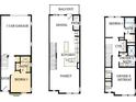 Detailed floorplan showcasing layout with kitchen, living spaces, bedrooms, garage, and outdoor balcony at 1116 Bismuth Way, Charlotte, NC 28211