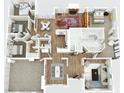 Detailed floor plan showcasing the layout of the home, including bedrooms, bathrooms, and living spaces at 5601 Carmel Station Ave, Charlotte, NC 28226