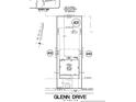 Detailed plot plan showcasing property lines, setbacks, house dimensions and other important measurements at 153 Glenn Dr, Mooresville, NC 28115