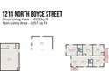 Detailed floor plan of the house with dimensions and layout of rooms at 1211 N Boyce St, Gastonia, NC 28052