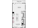 This floorplan features an open kitchen, living and dining area on the second floor at 3124 Stelfox St, Charlotte, NC 28262
