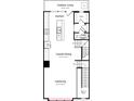 Open-concept layout: kitchen, dining, and living areas, plus half bath and outdoor space at 3128 Stelfox St, Charlotte, NC 28262