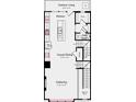 Floorplan showing open concept Kitchen, Casual Dining and Gathering Room with access to Outdoor Living at 743 Hoke Ln, Davidson, NC 28036