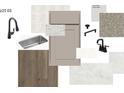Selection of interior design materials including flooring, cabinetry, countertops, and hardware at 4017 Grommet Ct, Matthews, NC 28105
