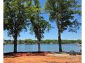 Beautiful water front view between the trees with a clear, blue sky on a sunny day at 242 Shoreline Loop, Mooresville, NC 28117