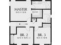 Second-floor floorplan featuring a Primary bedroom and two additional bedrooms at 1427 Rankin Ave, Gastonia, NC 28052