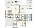 Spacious first floor layout with a kitchen, dining area, Gathering room, owner's suite, and a flex space at 215 Hogan'S Valley Way, Salisbury, NC 28144
