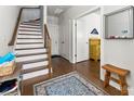 A classic entryway features hardwood floors and detailed trim, offering a stylish welcome at 2518 Marshall Pl, Charlotte, NC 28203