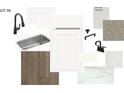 A collage of samples including a cabinet, carpet, faucet, countertop and flooring at 4029 Grommet Ct # 6, Matthews, NC 28105