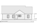Rear elevation showing windows and a back door at 6203 Flay Rd, Cherryville, NC 28021