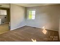 Inviting living room featuring neutral walls, plush carpeting, and bright natural light from the window at 2020 Longleaf Dr, Charlotte, NC 28210