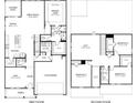 Detailed floor plan showcasing the layout of the first and second floors with room dimensions at 431 Bent Burr Crk, York, SC 29745