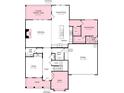 Detailed floor plan showing the layout of the main level, including the kitchen, dining, and living areas at 1102 Sugar Creek Rd, Indian Land, SC 29707