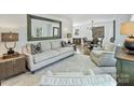 Cozy living room featuring hardwood floors, neutral furniture, and abundant natural light at 3620 Champaign St, Charlotte, NC 28210
