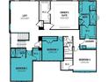 Second floor floorplan highlighting owner's suite, three additional bedrooms, two bathrooms, and a loft at 2522 Mabel Ln, Monroe, NC 28110