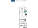 Second floor floorplan featuring a primary suite, loft, two bedrooms, two bathrooms and laundry at 2027 Vinyasa Ln # Sts-40, Charlotte, NC 28215