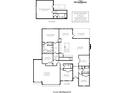 Detailed floor plan showcasing layout of rooms, including primary bedroom, living spaces, and garage at 7112 Irongate Dr, Indian Land, SC 29707