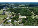 Aerial view of 105 Chippewa Trail, China Grove, NC, highlighting the pool, lush greenery, and golf course proximity at 105 Chippewa Trl, China Grove, NC 28023