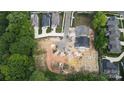 Aerial image of Lot 4 at 1223 Royal Prince Court, with construction underway in wooded area at 1223 Royal Prince Ct, Charlotte, NC 28226