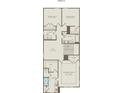 Floorplan for the second floor featuring bedrooms, bathrooms, a loft, a laundry room, and closet space at 14028 Parkside Crossing Dr # 331, Charlotte, NC 28273