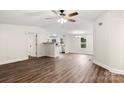 Spacious living room featuring wood-look vinyl floors, fresh paint and open layout at 925 Crestland Dr, Clover, SC 29710