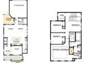 Detailed floor plan showcasing the layout of a two-story home, including bedrooms, kitchen, and garage at 17026 Malone Ln, Mint Hill, NC 28227