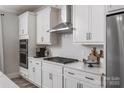 Modern kitchen features sleek white cabinets, stainless steel appliances, and a stylish gas cooktop at 1945 Hendricks St, Rock Hill, SC 29732