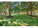 Expansive green space with mature trees providing ample shade in a community setting at 17130 Bridgeton Ln, Huntersville, NC 28078