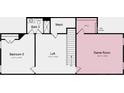 Upstairs floor plan featuring a loft, game room, bedroom, and bathroom at 3018 Tramore Dr, Harrisburg, NC 28075