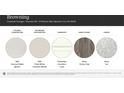 A selection of interior finishes for the home, featuring quartz countertops, marble, cabinetry, and flooring options at 1711 Wooten Way, Bessemer City, NC 28016