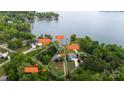 Aerial view of lakefront property showing lot lines and nearby houses with boat dock at 4516 Kiser Island Rd # 1, Terrell, NC 28682