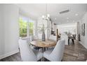 Charming breakfast nook with a round table, four chairs, and a large window with natural light at 2009 Clarksdale Dr # 39, Charlotte, NC 28206