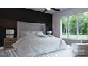 Calming main bedroom with a large window, soft lighting, and minimalist decor at 2601 Greenmont Cir, Belmont, NC 28012