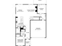 Main-level floor plan featuring kitchen, dining area, Gathering room, garage, bedroom, and covered porch at 4114 Vista Pine Dr, Charlotte, NC 28215